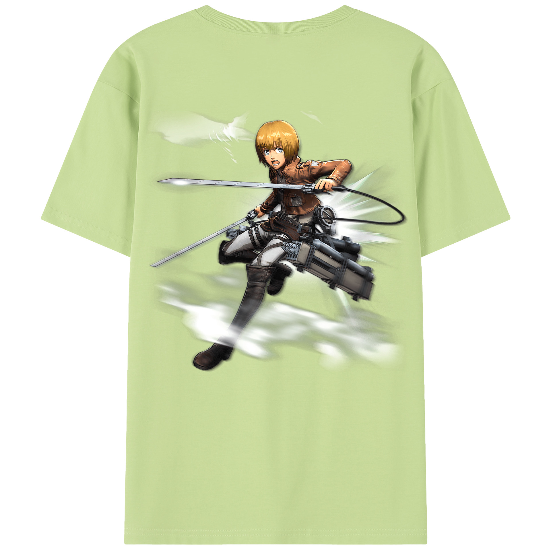 （画像用） 進撃の巨人 アルミン·アルレルト Attack on Titan Armin Arlert 綿100％半袖Tシャツ（背面プリント）